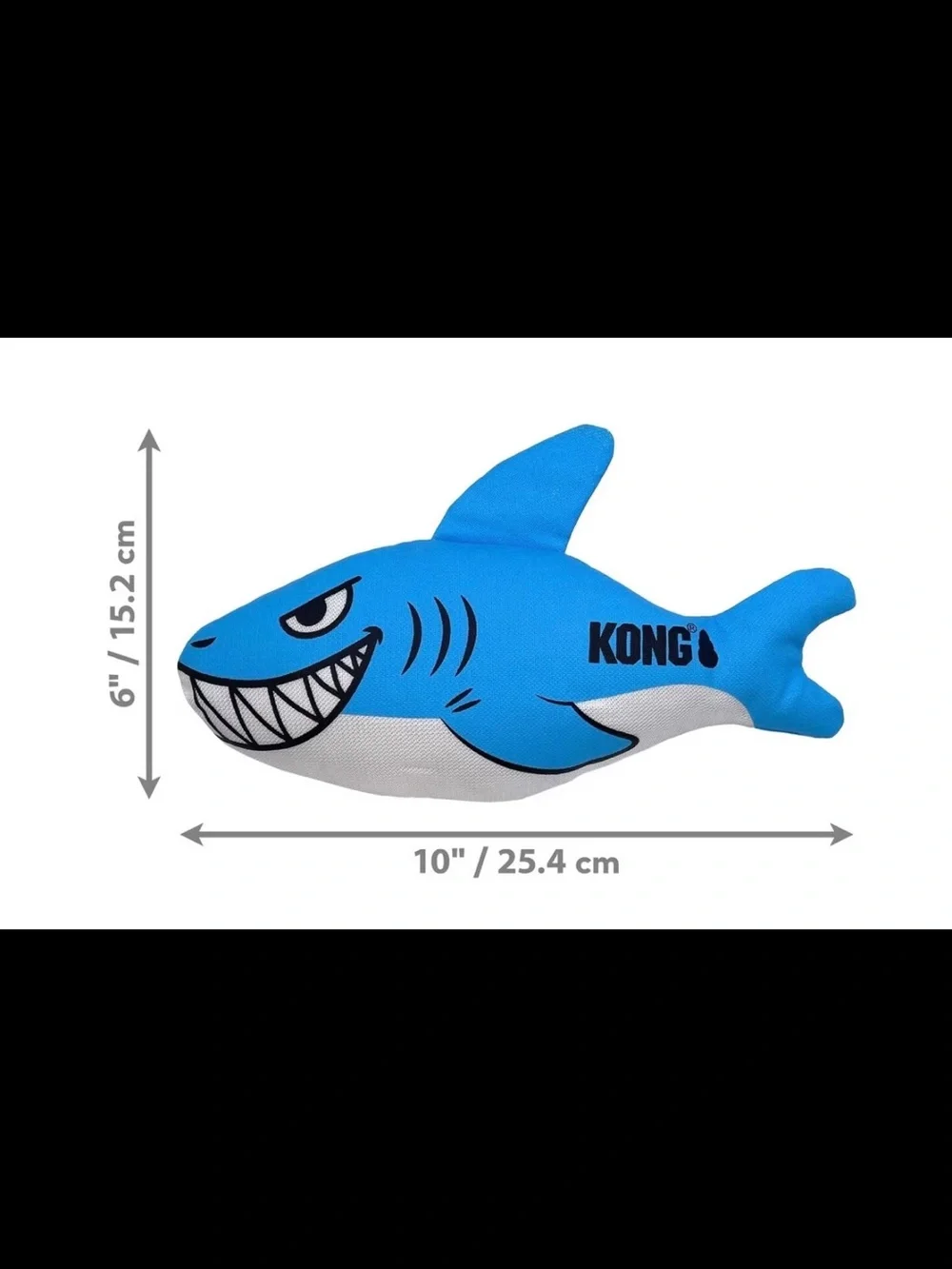 KONG Blue Shark Squeaky Dog Toy